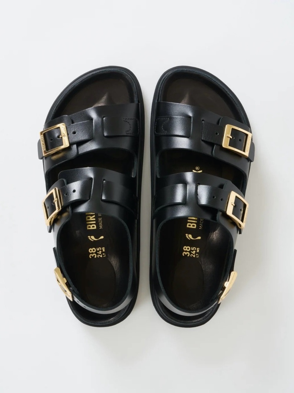 Birkenstock Cannes Exquisite Natural Leather Sandals Black 39 Narrow - Picture 9 of 16